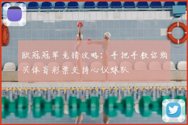 欧冠冠军竞猜攻略：手把手教你购买体育彩票支持心仪球队